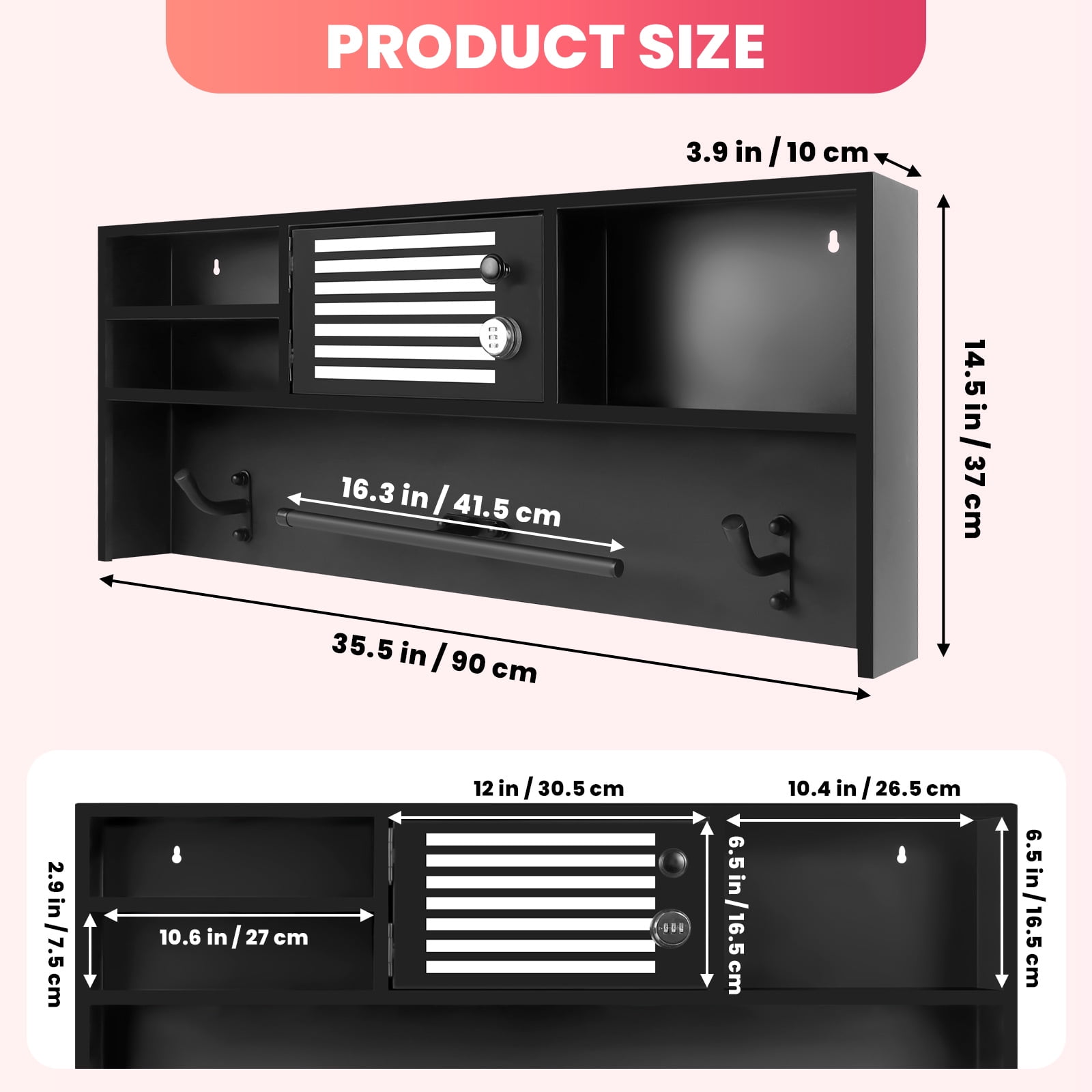 Police Gear Rack with Hooks, Heavy Duty Tactical Police Hanger, Body Armor Stand & Police Gear Stand Wall-Mounted for Duty Gear