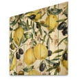 thumbnail image 2 of Designart 'Olive and Lemon Branches I' Tropical Print on Natural Pine Wood, 2 of 5