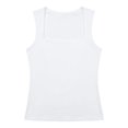thumbnail image 4 of Women's Square Neck Sleeveless Double-Layer Tank Tops Basic Tight T Shirts, 4 of 5