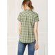 thumbnail image 5 of CamiDe Cuadros Estilo Western De Algodón Clásico Con Botones PaMujer Verde claro L, 5 of 6