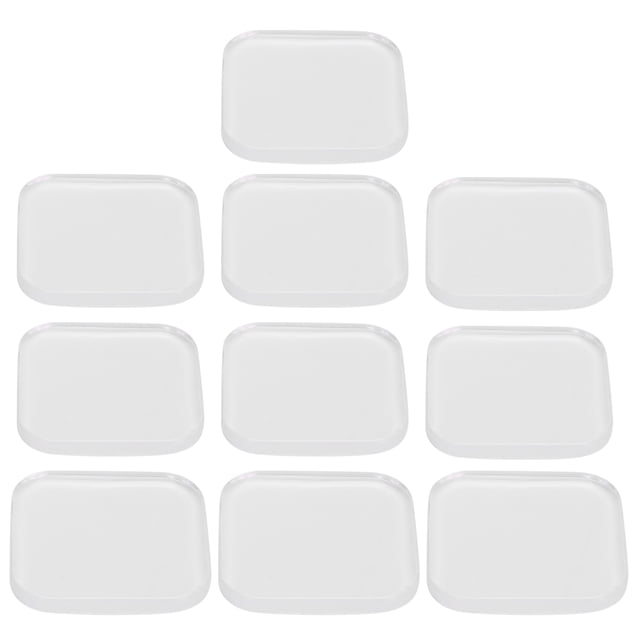 Soporte de silicona para pestañas postizas, 10 unidades, transparente, con forma cuadrada, soporte para pestañas de silicona, almohadillas individuales para pestañas, paleta, rendimiento inigualable