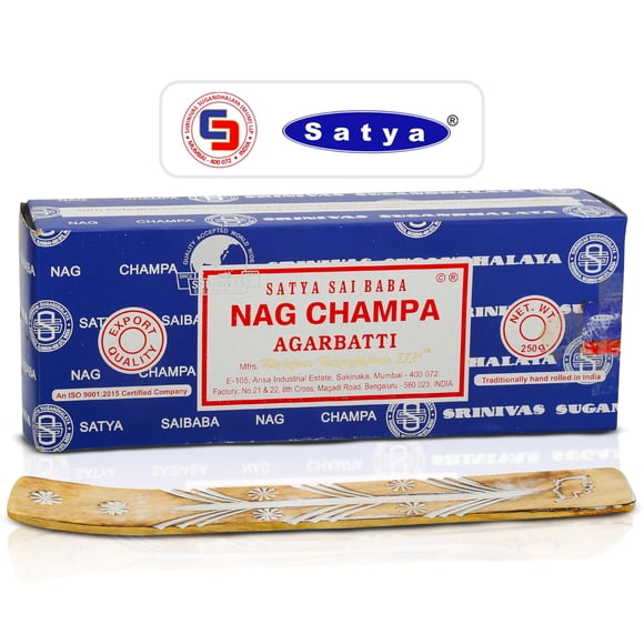 Paquete de soportes para varillas de incienso Raajsee con Satya Nagchampa, 250 g