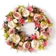 thumbnail image 1 of Coronas de primavera de peonía para puerta de entrada exterior, coronas hechas a mano para decoración de ventanas de pared de puerta de entrada en todas las estaciones (grandes), 1 of 5