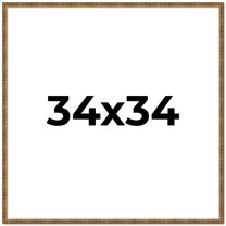 34x34 Frame Gold Kingsley Distressed Solid Wood Picture Frame Width 0.75 Inches | Interior Frame