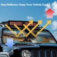 thumbnail image 4 of Yuyamidu Eagle Windshield Sun Shade for Jeep Wrangler JL JLU & Jeep Gladiator, Boho Flowers Front Window Sun Visor Blocks UV Rays Sunshade, 4 of 7