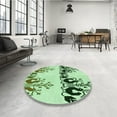 thumbnail image 4 of Ahgly Company Machine Washable Indoor Rectangle Transitional Green Area Rugs, 2' x 3', 4 of 7