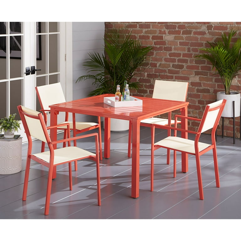 ModFurniture Luna 5 Piece Modern Outdoor Patio Furniture Dining