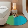 thumbnail image 3 of Color Ombre Striped Round Area Rugs 3 ft, Minimalist Green Teal Blue Gradient Modern Washable Small Area Rug with Non-Slip Sturdy Edge Binding Round Front Door Mat Floor Carpet for Entryway, 3 of 9