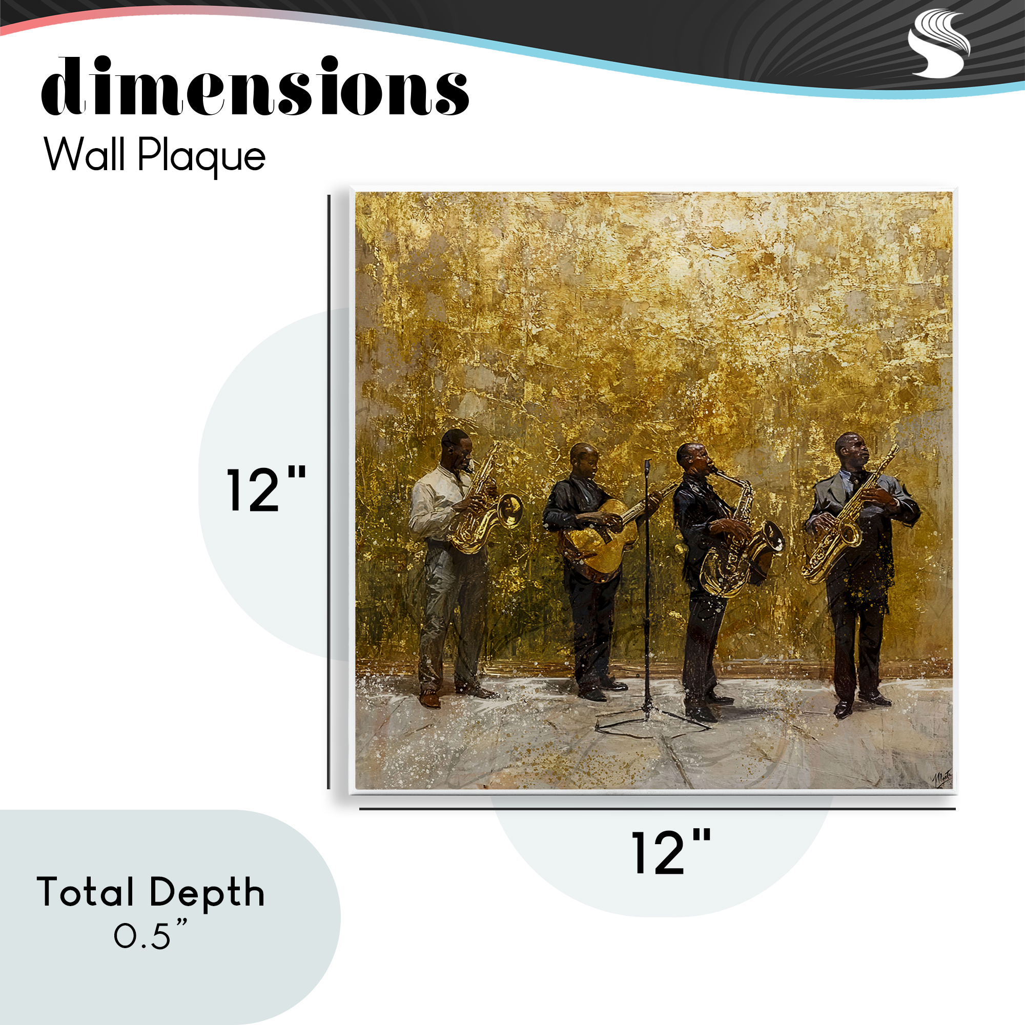 Golden Era Jazz Musicians Wall Plaque Art, design by Marta Wiley