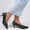 Black, variant on Women's High Heels Single Shoes Pointed Shoes Toe Women High Heels Color Shoes SlipOn Solid Leisure Work Women's Pumps Ladies Shoes Brown Size 7.5