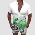 thumbnail image 5 of ibiyuan Mens Hawaiian Shirts Short Sleeve St Patricks Day Love Heart Graphic Holiday Short Sleeve Green Summer Button Down Lapel Basic Tees Summer Beach Tops with Pocket, 5 of 6