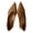 Brown, variant on Womens Suede‑Like Rubber Pointed Toe Slip‑On Kitten Heel Dress Pumps Shoes