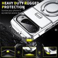 thumbnail image 5 of for Google Pixel 10 Pro XL , Military Grade Shockproof Bumper Rugged Rotating Stand Ring Holder Anti-Scratch Magnetic Cover Compatible with Car Mount Case,Siver,For Pixel 10 Pro XL, 5 of 10