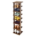 thumbnail image 4 of Costway Zapatero con 7 Niveles Estante para Zapatos de Madera Salva Espacio para Casa Café 27 x 26 x 110 cm, 4 of 5