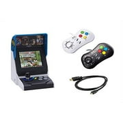 NEOGEO Mini Pro Player Pack Bundle - International Version - Includes 2 Game Pads (1 Black & 1 White) and HDMI Cable
