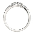 thumbnail image 2 of 14k White Gold Two Stone Overlap Design Diamond Ring (1 cttw) Size 5, 2 of 4