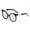 Black Silver Flash Mirror, variant on 2 Pack Round Geometric Modern Classic Design Fashion Sunglasses with Flash Mirror Lens for Women