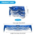 thumbnail image 2 of Uxcell Women's Belly Dance Hip Scarf with Sequins Triangle Wrap Skirts Waist Chain for Party Costume Performance Blue, 2 of 7