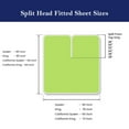 thumbnail image 5 of 800 Thread Count King Size 28" Split Top Flex Head Sheet Set – 100% Egyptian Cotton, 18" Deep Pockets, Adjustable Bed, 4-Piece Set Color Parrot-Green Solid, 5 of 5