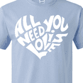 thumbnail image 4 of Inktastic All You Need is Love White Heart Shape T-Shirt, 4 of 5