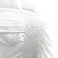 thumbnail image 5 of 4 Piece Twin Comforter Set with Ruching Details, White- Saltoro Sherpi, 5 of 5