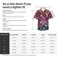 thumbnail image 5 of Rateoe Color Shiny Pattern Men’s Hawaiian Shirt – Short Sleeve Button-Down Tropical Beach Shirt, Lightweight & Breathable Casual Aloha Shirt with Pocket,X-Large, 5 of 7