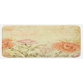 thumbnail image 1 of Vintage Kitchen Mat, Double Exposure Background Roses and Lettering Love Words Once upon a Time Theme, Plush Decorative Kitchen Mat with Non Slip Backing, 47" X 19", Cream Pink, by Ambesonne, 1 of 1