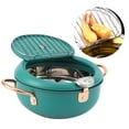 thumbnail image 5 of ACOUTO Tempura Deep Frying Pot With Thermometer And Oil Drip Rack Japanese Stainless Steel Fryer Pan For Induction Cooker, For Frying Chicken French Fries Frying Fish And Shrimp (deep Green), 5 of 8