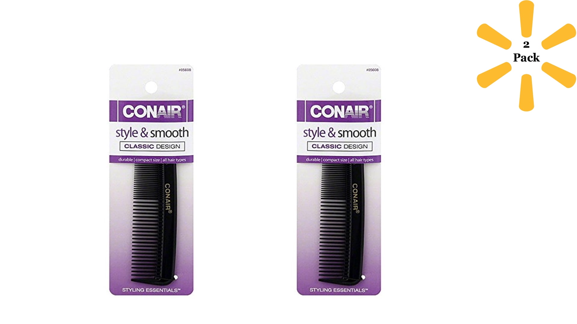 Conair Carded Pocket Comb 1 Comb Per Pack - 2 Pack