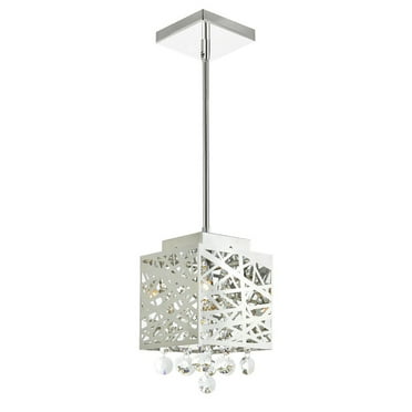CWI Lighting Eternity 1 Light Contemporary Metal Pendant in Chrome