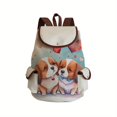 thumbnail image 1 of Mochila Con Patrón De Animales De Dibujos Animados Kawaii, Mochila De Almacenamiento De Viaje Que Combina Con Todo, Bolso Simple De Mujer Para La Escuela, 1 of 4
