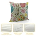 thumbnail image 4 of Qinduosi Easter Pillow Covers of , Colorful Bunny Eggs Throw Pillows Farmhouse Rabbit Spring Decor Pillow, 4 of 5