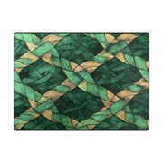 Celtic Knots Pattern 63x48 Plush Memory Foam Bath Mat, Soft, Absorbent, Non Slip, Durable