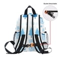 thumbnail image 5 of FORMRS School Backpack with Front Zippered Pocket 12" Student Travel Daypack, Blue Simple Cartoon Snowmen, 5 of 6