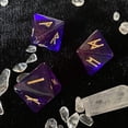 thumbnail image 3 of HELIAHOO Ensemble de dés Polyédriques, 3 dés Polyédriques Assortis avec Sac à Cordon Violet pour Divination, dés de Divination Rune Adaptés à Toutes Sortes de Jeux de Société CJ915-9037, 3 of 4