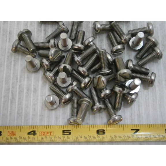 Machine Screws M6 X 16 Slotted Pan Head Din 85A Stainless Steel Lot Of 25 #338