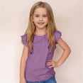 thumbnail image 2 of Gubotare Cute Summer Tops for Girls Girls' Casual Short Sleeve T Shirts Kids' Loose Soft Tops Tees Blouses Size 3T 4T (Purple,3-4 Years), 2 of 6