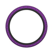 XMXY Car Steering Wheel Cover, Purple Triangle Seamless Structure Non-Slip Jeep Truck Universal Elastic Steering Wheel Protector 15 inch