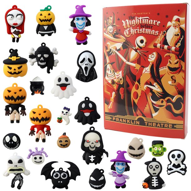 Halloween Christmas Blind Box Countdown Calendar Fright Night Upgrade Christmas Surprise Gift Blind Box 24 Dolls