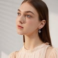 thumbnail image 4 of Coachuhhar Heart Leverback Earrings 925 Sterling Silver Infinity Birthstone Dangle Drop Earrings Love Heart Jewelry Birthday Gift for Women, 4 of 8