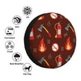thumbnail image 4 of Naloa Fire Extinguisher PVC Leather Spare Tire Wheel Cover for Car Truck SUV Camper Trailer Universal Fit many size14 inch, 4 of 6