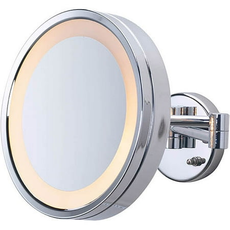 Wall Mount Mirror jerdon 9.75" halo-lighted wall mount mirror with 3x magnification Wall Mount Mirror jerdon 9.75" halo-lighted wall mount mirror with 3x magnification