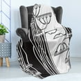 thumbnail image 4 of Black and White Soft Flannel Fleece Throw Blanket, Abstract Plants with Monochrome Garden Condiment Ornament Cooking, Cozy Plush for Indoor and Outdoor Use, 50" x 70", Black and White, by Ambesonne, 4 of 5