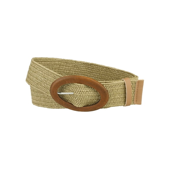 DARING DIVA Elastic Waist Belts for Women Belts Wide Stretch Woven Belt Khaki