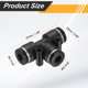thumbnail image 2 of Uxcell 2pcs Conector de Línea de Aire 3/16" Empuje para Conectar Tee Rápido para Tubería de Agua, Aire y Aceite, 2 of 7