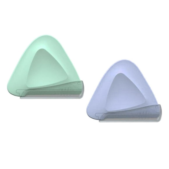 2 Piezas Triángulo Ceja Afeitado Maquillaje Facial Cuchillo Removerl Principiante Portátil verde púrpura jinwen recortadora de cejas