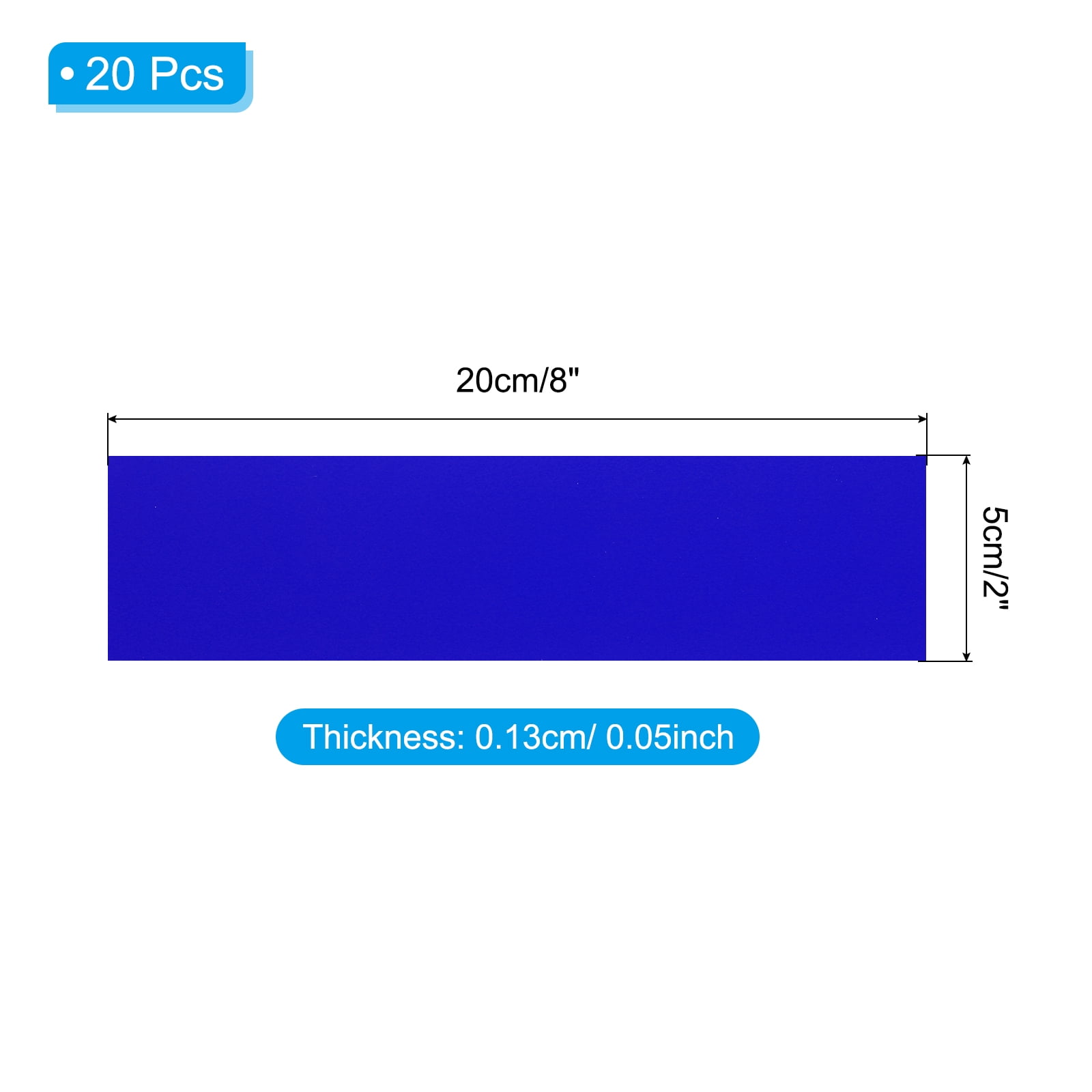 Unique Bargains Custom Engraved Name Plate Rectangle Laser Engraving Blanks 8"x2" Blue