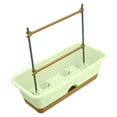 thumbnail image 4 of DOLITY Balcony Planter, Rectangular Planter with Climbing Pole, Detachable Window Resin green, 4 of 9
