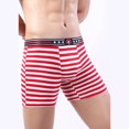 thumbnail image 2 of Sous-vêtements pour Hommes, Rayures à Angle Plat Allongé, Taille Basse, Course, Rouge TG, 2 of 5