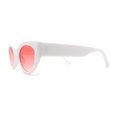 thumbnail image 3 of Womens Classic Mod Cute Cat Eye Plastic Sunglasses White Red, 3 of 4